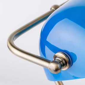 Lampă de masă Brilagi BANK OFFICE 1xE27/60W/230V alamă/albastru