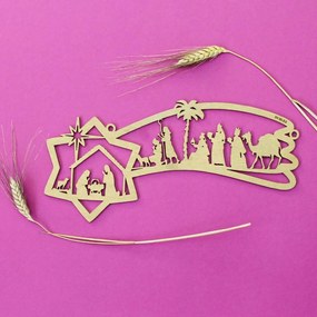 DUBLEZ | Betleem din lemn în formă de stea