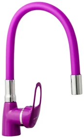 Baterie bucatarie TRENDY'S, tip lebada, pipa flexibila,mov