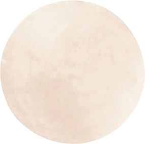 vidaXL Covor HUARTE, fir scurt, moale și lavabil, bej, Ø 100 cm