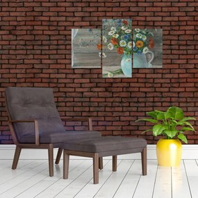 Tablou - Pictură în ulei, flori de câmp (90x60 cm)