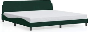 vidaXL Cadru de pat, Dover, verde închis, 200x200 cm, catifea