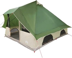 vidaXL Cort Tipi cu acoperiș Verde 358 x 296 x 258 cm tafta