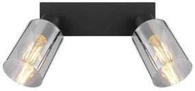 Plafoniera cu 2 spoturi directionabile design modern HADERA negru