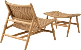 Fotoliu cu taburet pentru exterior, design LUX, Laroc