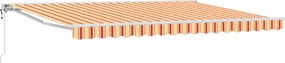 vidaXL Cort electric retractabil Galben și portocalie 5 × 3,5 m