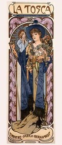 Reproducere Poster for 'Tosca' with Sarah Bernhardt, Mucha, Alphonse Marie