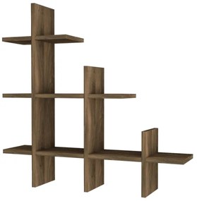 Etajeră de perete JUKE 80x81,8 cm maro