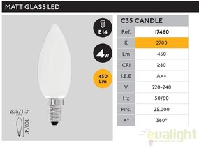 Bec E14 LED C35 MATT 4W 2700K 17460