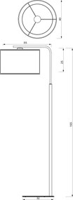 Lampă de podea ARDEN 1xE27/15W/230V bej/maro