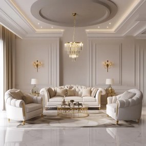 Lustră de cristal pe lanț Brilagi MOZART 5xE14/40W/230V auriu