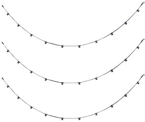 Ghirlandă luminoasă neagră conectabilă cu ștecher 14m 30 de lumini IP44 - Lubber