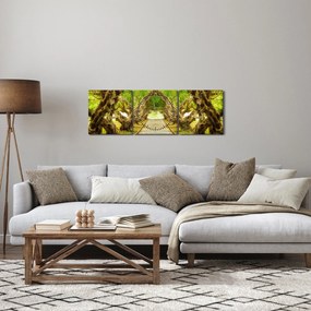 Tablou - Tunel viu din plumeria (cu ceas) (90x30 cm)