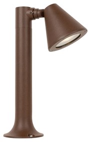 Stâlp de iluminat exterior modern maro ruginit 30 cm IP44 reglabil - Ciara