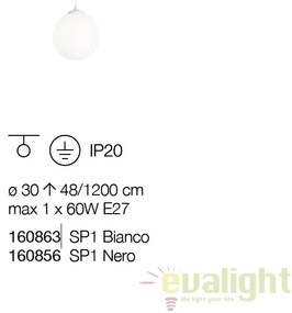 Pendul design modern BOA SP1 NERO 160856