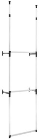 321112 vidaXL Sistem de garderobă telescopic, cu bare, aluminiu