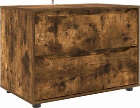 vidaXL Dulap de depozitare Stejar fumuriu 80 x 48 x 57 cm