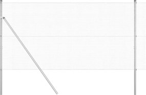 vidaXL Stâlp de gard. Argintiu 25 x 1,4 m (plasă 12 x 12 mm) Oțel
