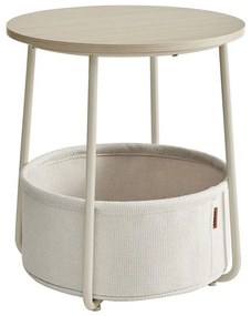 Masă laterală NOIRA crem/albă