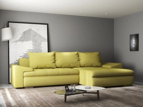 Colțar extensibil dumonde cu ladă de depozitare si sezut confortabil din spuma high-density, Leonardo Enjoy Verde 260x185 cm II