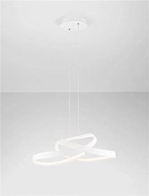 Lustra suspendata LED CCT OLIA aluminiu alb