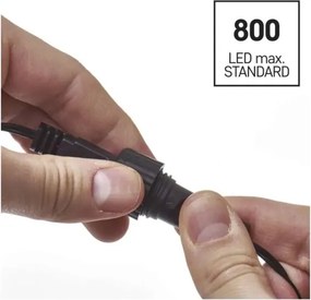 Instalație LED de Crăciun de exterior 160xLED/2x1,5m IP44 alb cald