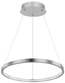 Lustra LED suspendata design modern circular RALPH 19W nichel