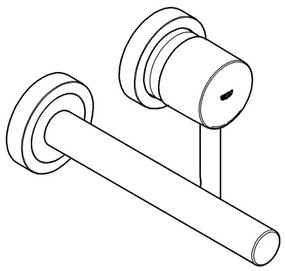 GROHE 19967GL1 - Baterie pentru lavoar ESSENCE 230 mm, montaj pe două găuri, finisaj auriu