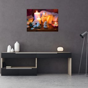 Tablou pe sticlă - Momentul odihnii (70x50 cm)