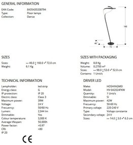 Lampadar LED design modern decorativ Danza
