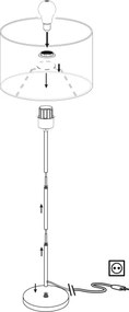 Lampadar Eglo 95173 MASERLO 1xE27/60W/230V
