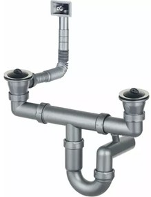 Sifon chiuveta Deante pentru 2 cuve inox