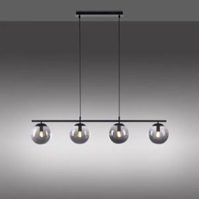 Lustră pe cablu JUST LIGHT. 14604-18 WIDOW 4xE14/25W/230V negru