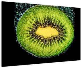 Tablou - detailu cu kiwi în apă (90x60 cm)