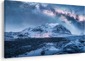 Tablou cu munți și ceul cu stele (90x60 cm)