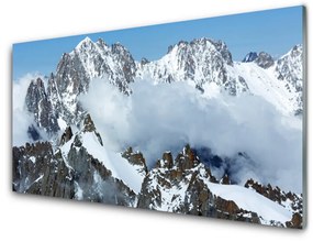 Tablouri acrilice Munții Peisaj Albastru Gri Alb