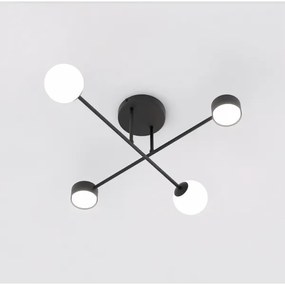 Lustră aplicată HOLON, 2xG9/8W/230V + 2xGX53/12W, neagră