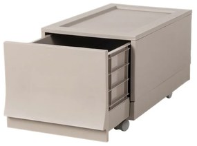 Cutie de depozitare modulară Wave Junior Wood curoți 43,4 x 27,2 x 22 cm, Îngust - 1 sertar - rotițe