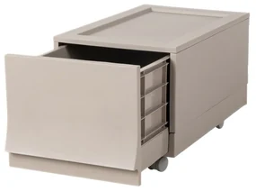Cutie de depozitare modulară Wave Junior Wood curoți 43,4 x 27,2 x 22 cm, Îngust - 1 sertar - rotițe