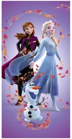 Disney Regatul de gheață Prosop de baie Leaves Magic, prosop de plajă 70x140 cm