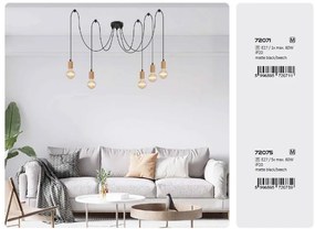 Lustra minimalista cu 5 pendule Dollien