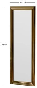 Oglindă de perete SMOOTH 105x40 cm maro