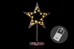 Decorațiune de Crăciun - stea de bronz pe suport, 38 cm, 20