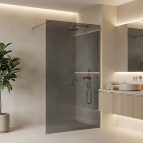 Paravan de dus Rea Flexi Grey / Brush Gold 140