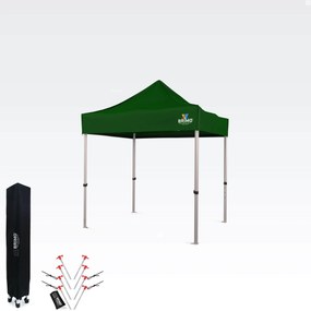 Stand de vânzare din aluminiu pliabil fără pereți | BRIMO Exclusive Alu 2x2m - fără pereți - Verde