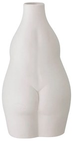 Vază din gresie Bloomingville Elora, înălțime 18 cm, alb