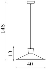 Searchlight 601891BK - Lustra suspendată pe cablu BALHAM 1xE27/60W/230V