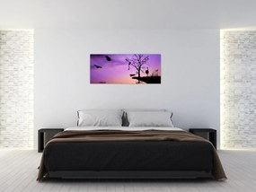 Tablou - Siluetele animalelor (120x50 cm)