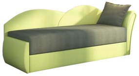 Supermobel Canapea extensibilă AGATA, 200x80x75, închis verde + deschis verde, dreapta