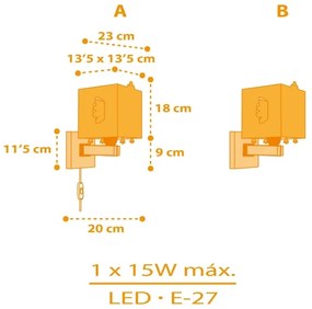 Aplică pentru copii LITTLE CHICKEN 1xE27/15W/230V Dalber 64649